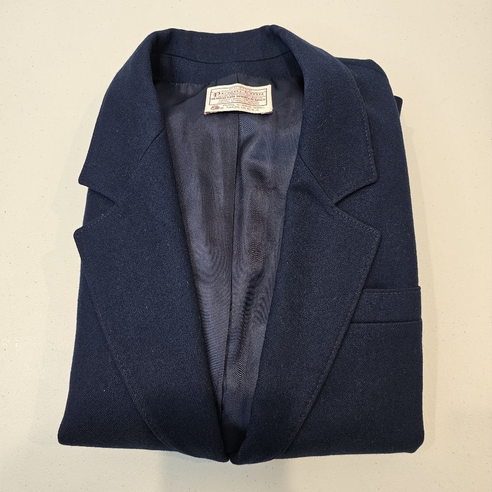 Beautiful Made In Usa Pendleton Navy Blazer - Pet… - image 3
